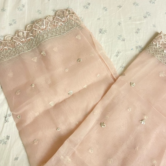 Peach Pakistani Indian salwar kameez suit eid collection party wear ethic suit - Picture 13 of 13